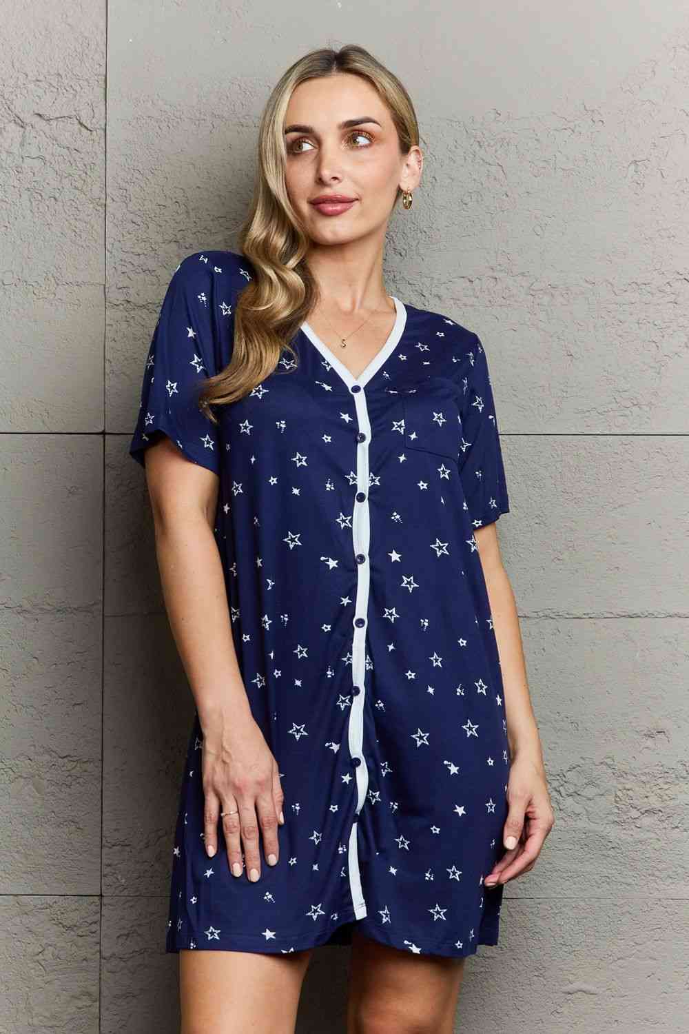 Robe de nuit boutonnée matelassée MOON NITE