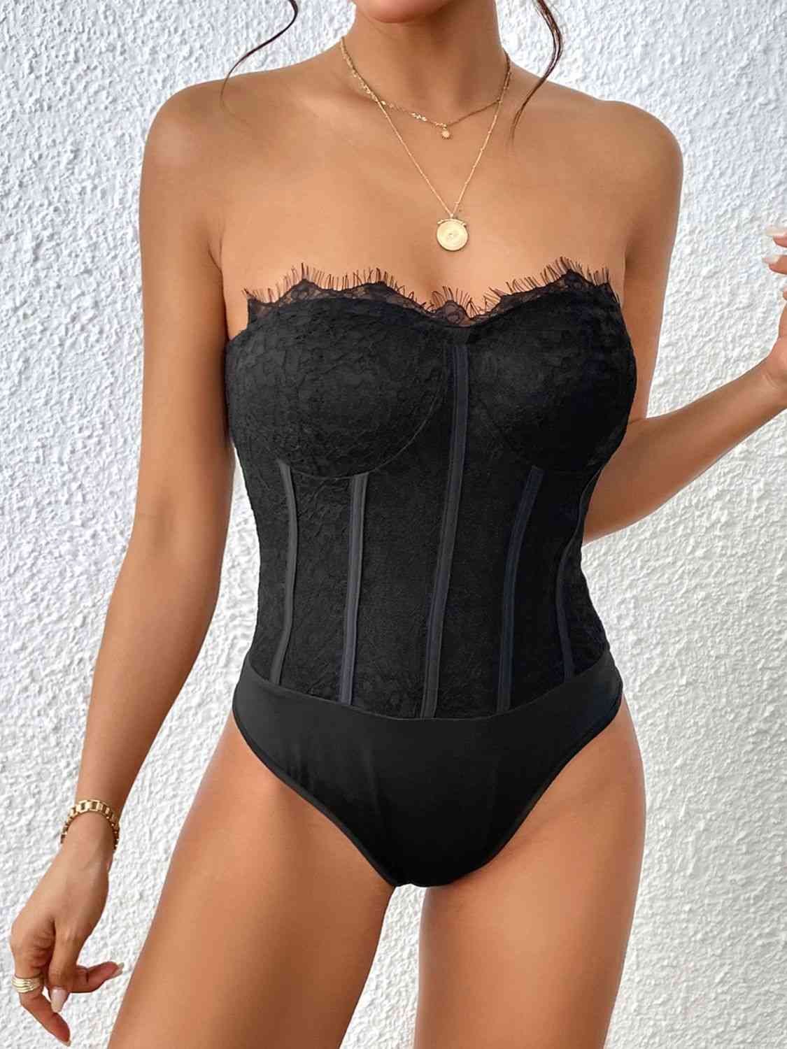 Body bustier à col en cœur