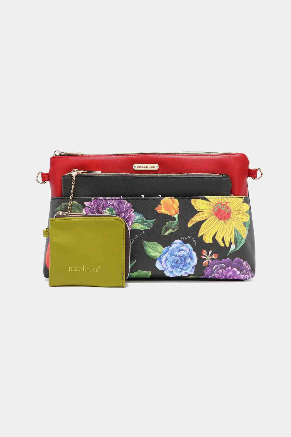 Sac à main imprimé Nicole Lee USA avec trois pochettes