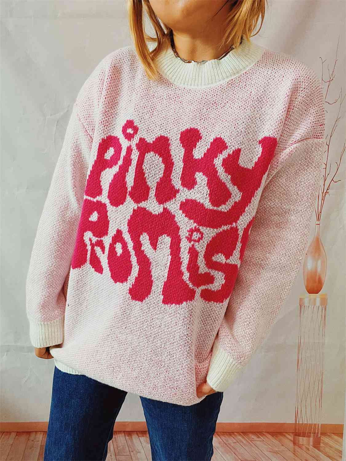 Pull graphique PINKY PROMISE