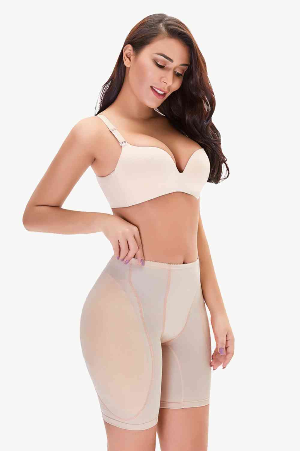 Short gainant à enfiler taille haute