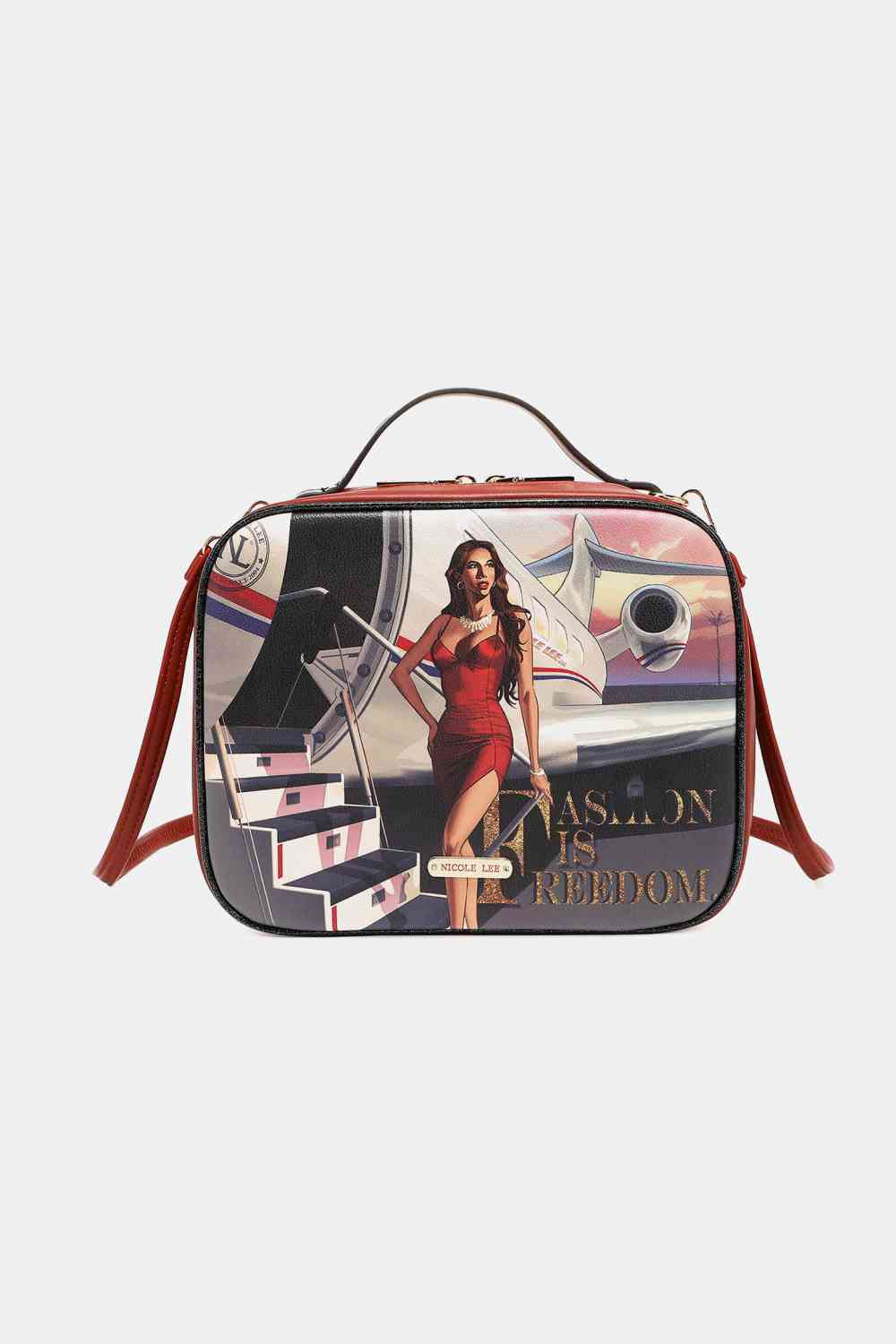 Sac à main imprimé Nicole Lee USA avec trois pochettes