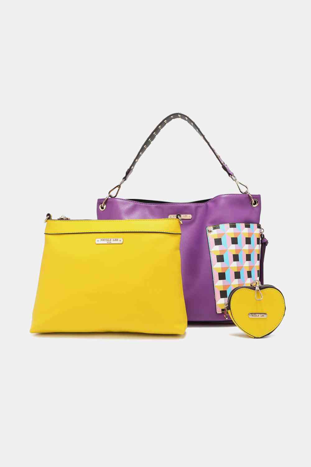 Ensemble de sacs à main Quihn de Nicole Lee USA, 3 pièces
