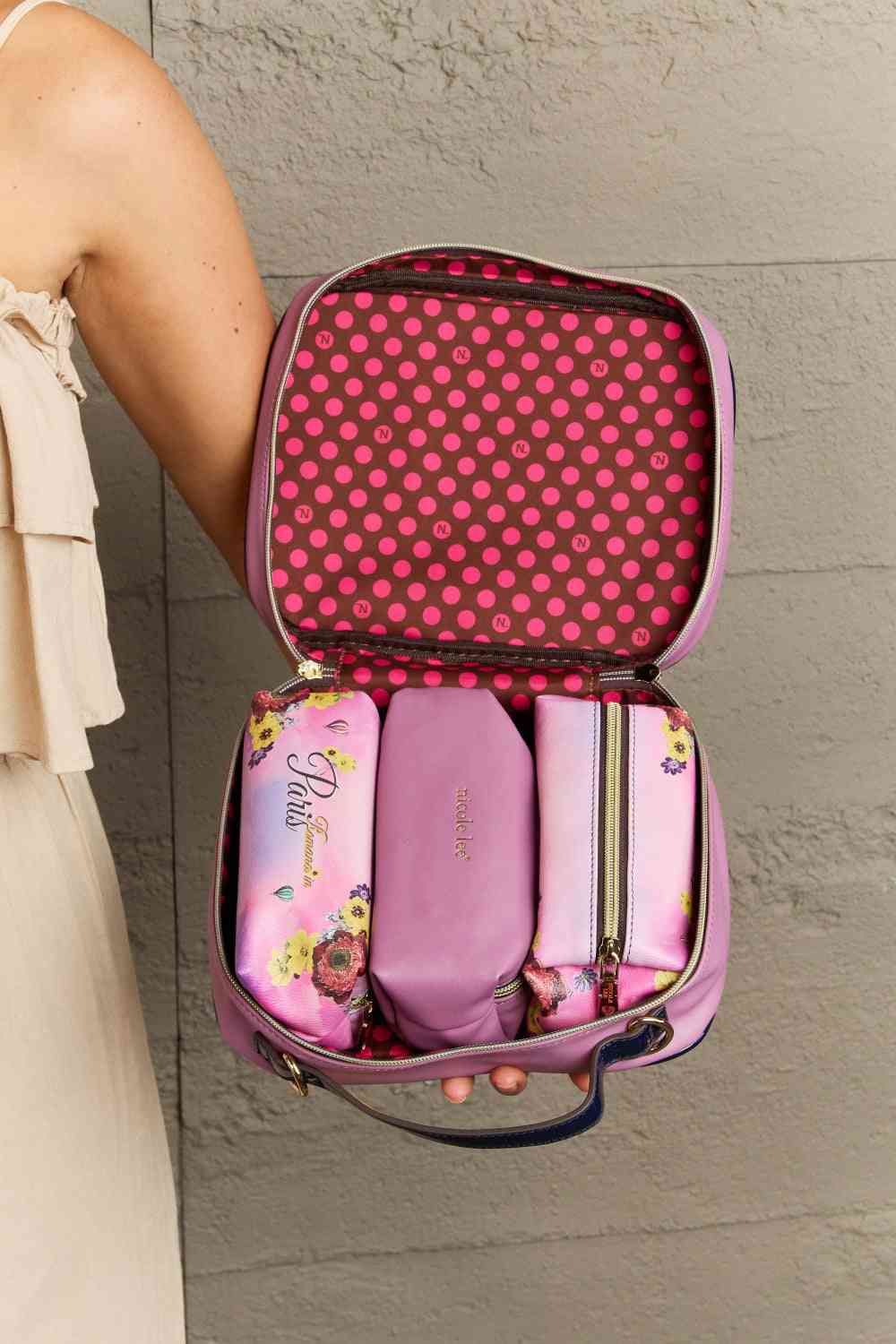Sac à main imprimé Nicole Lee USA avec trois pochettes