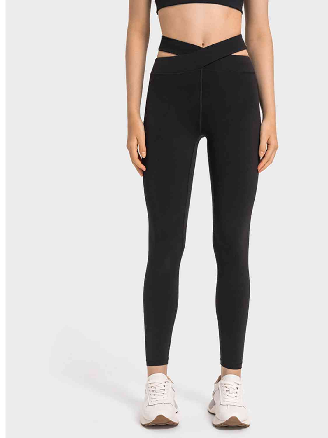 Leggings de sport à découpes croisées