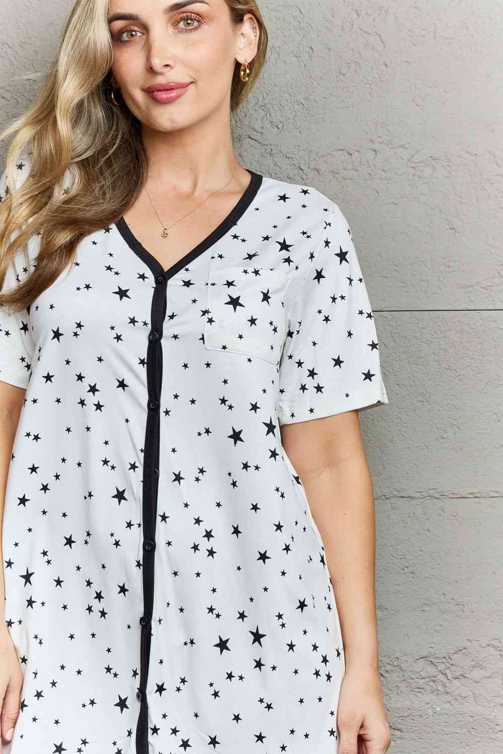 Robe de nuit boutonnée matelassée MOON NITE
