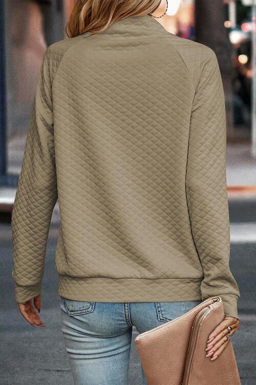 Sweat-shirt boutonné à manches longues