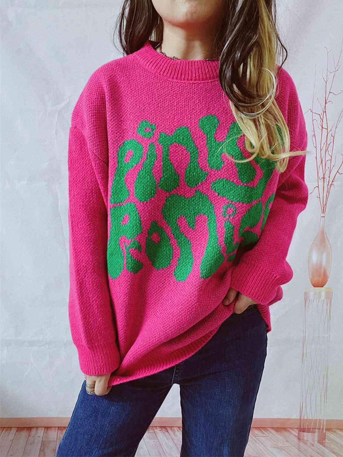 Pull graphique PINKY PROMISE