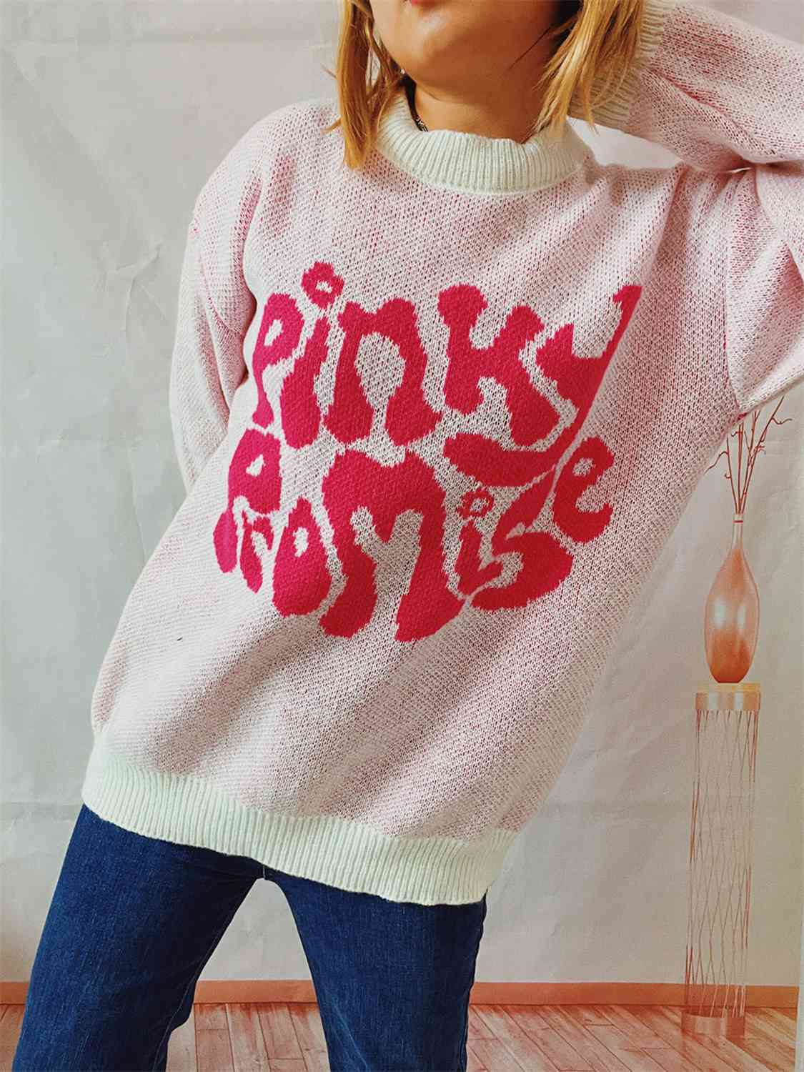 Pull graphique PINKY PROMISE