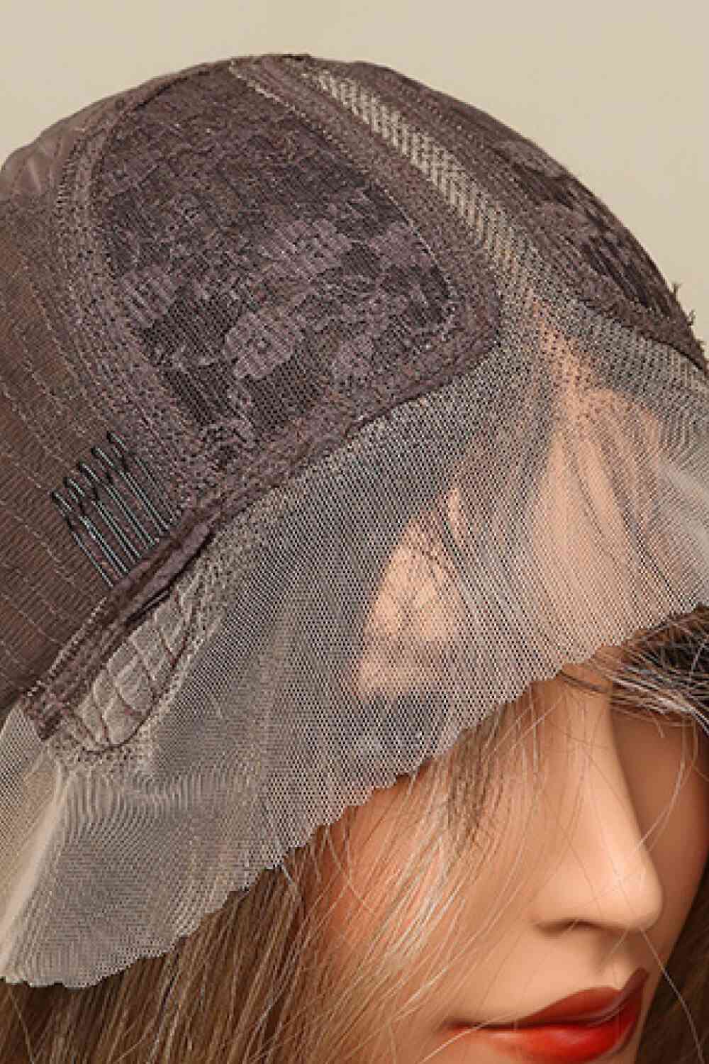 Perruques synthétiques ondulées longues de 13 x 2 pouces, densité 150 %, brun doré
