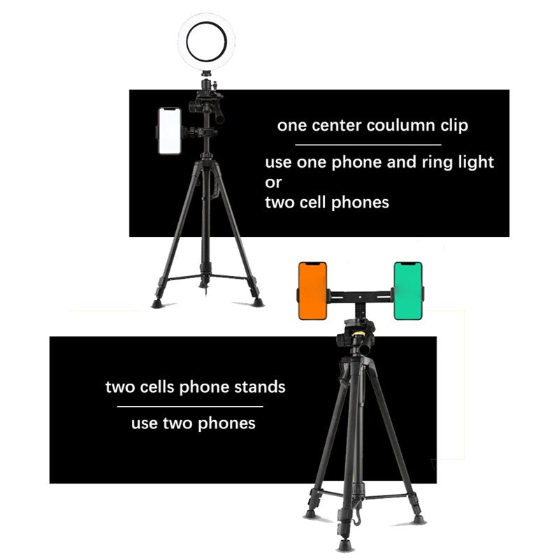 Single-Camera Tripod Stand 360degreeRotating Retractable and Height-Adjustable Portable Mobile Phone Camera Live Tripod