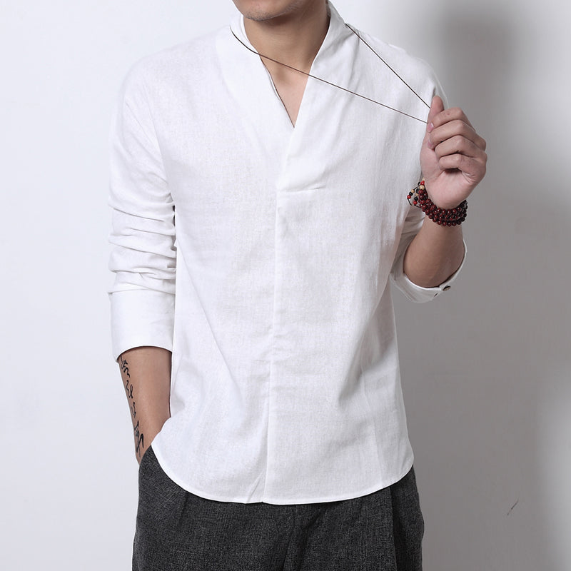 Relaxed linen overshirt