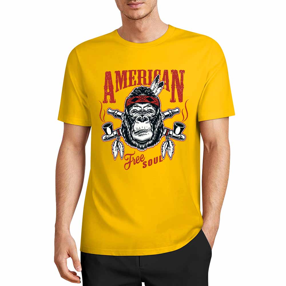 New 2025 Pure cotton short sleeved T-shirt Front print Multiple colors