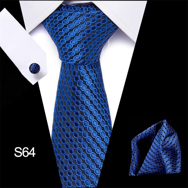 Men's tie three piece set cashew flower series fashion tie