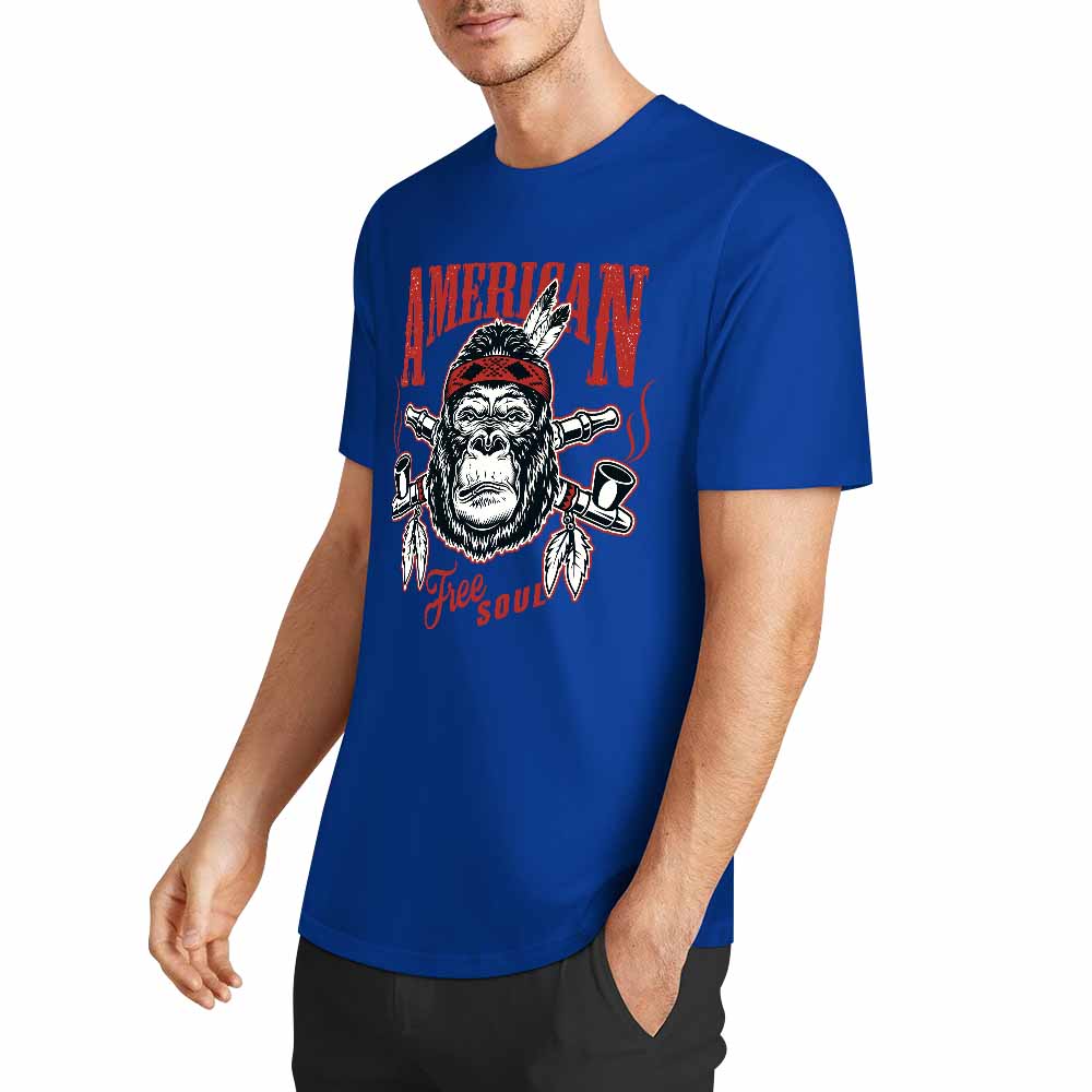 New 2025 Pure cotton short sleeved T-shirt Front print Multiple colors