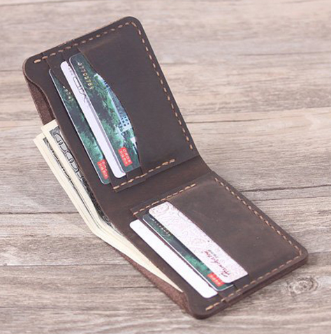 Hand-stitched bifold wallet