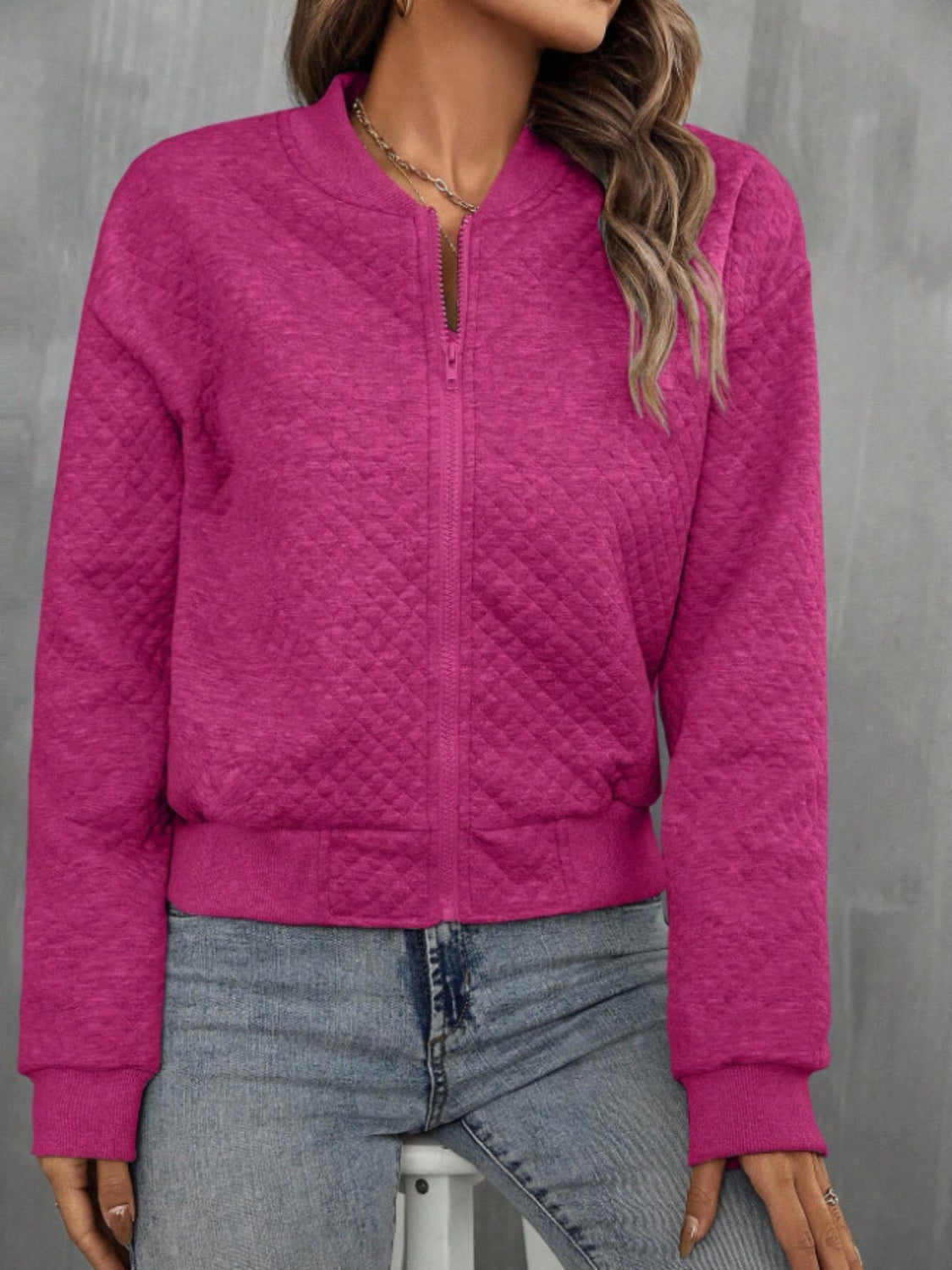 Zip up long sleeve jacket