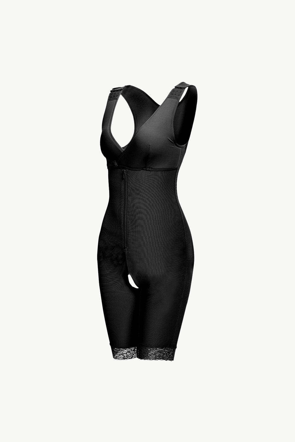 Zip-front lace shapewear