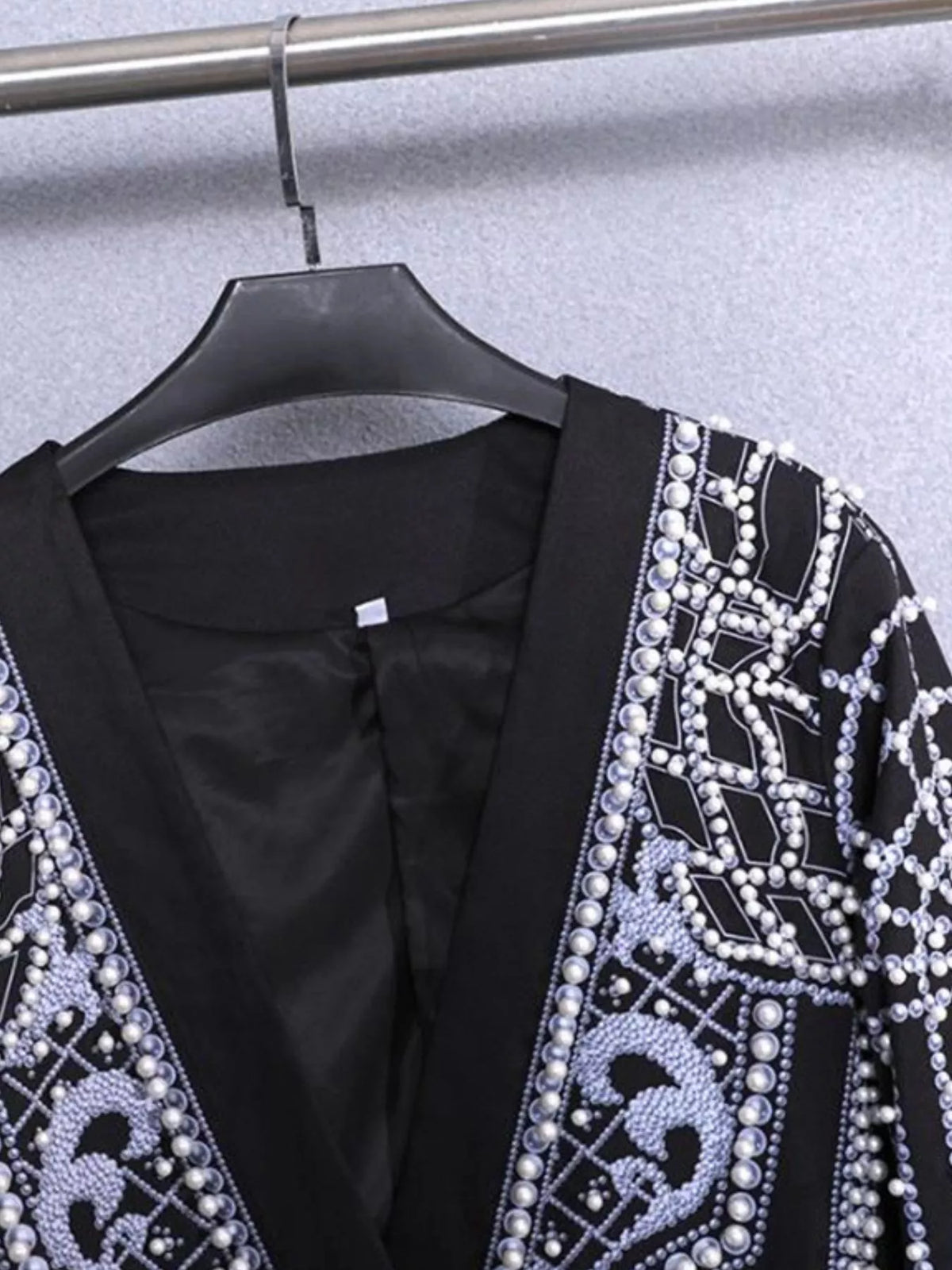 Pearl-button blazer