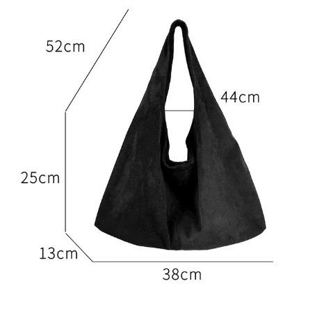 Slouchy suede-look hobo