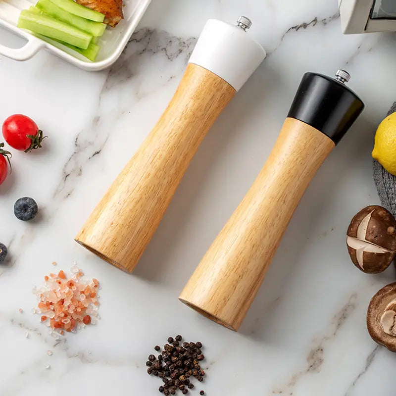 Wooden salt and pepper mills