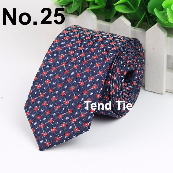 Men's Business Professional Polyester Tie 6CM British Tie