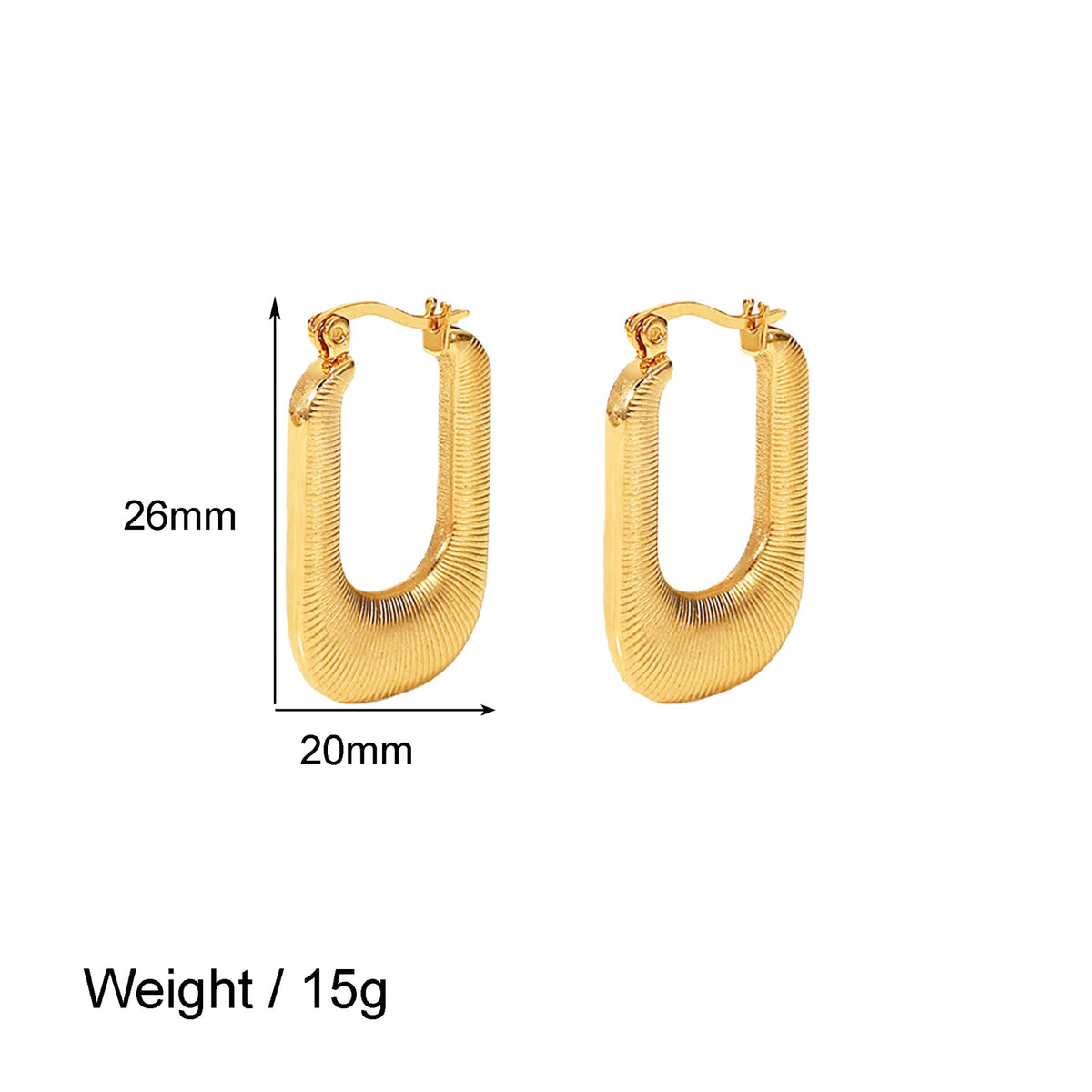 Geometric gold earrings