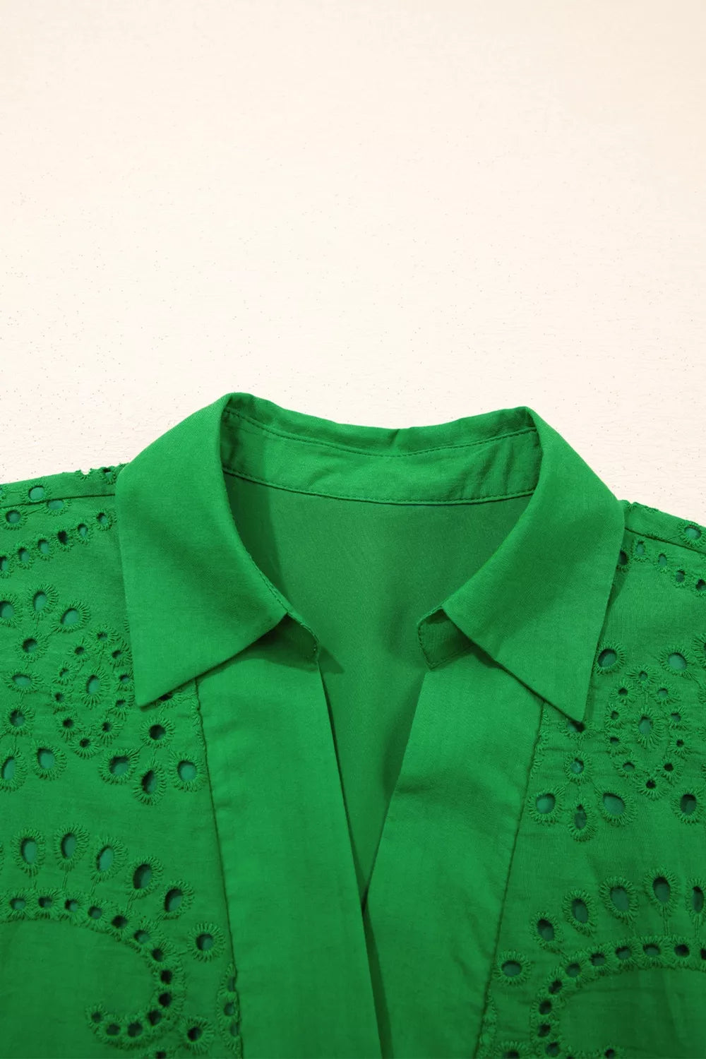 Eyelet collared dress