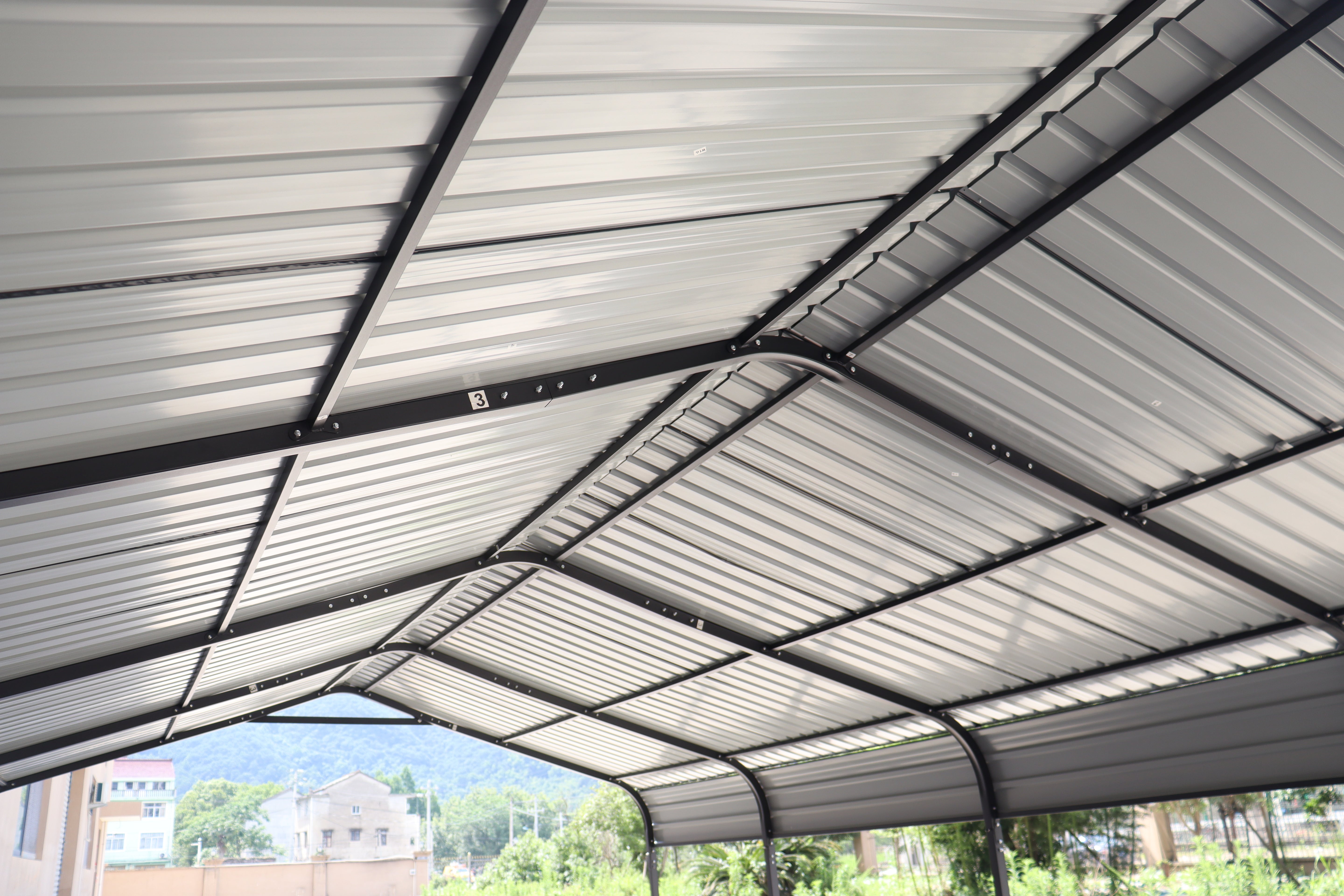 Metal Carport 12 ×20 FT Heavy Duty with Galvanized Steel Roof Metal Garage Canopy