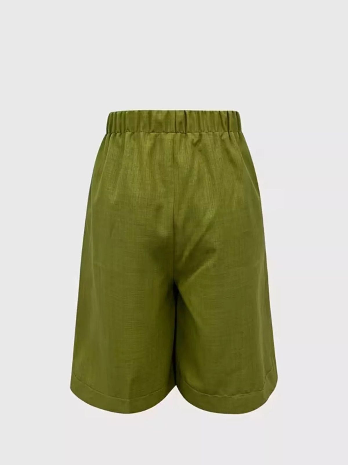 High-waist drawstring shorts