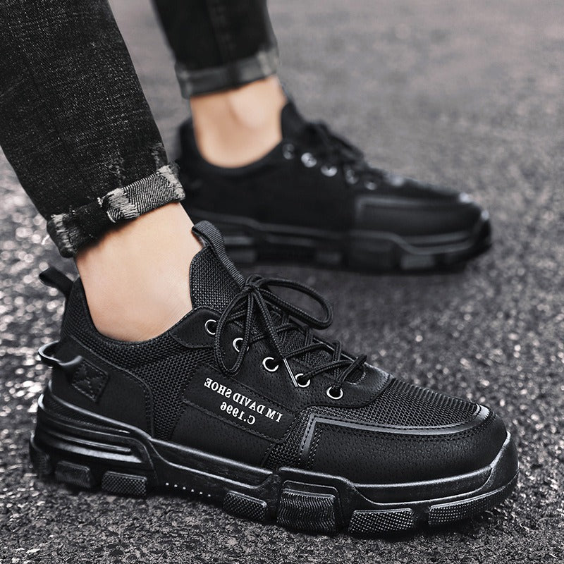 Lightweight and durable workwear, black board shoes for work, sports, leisure, breathable men's shoes