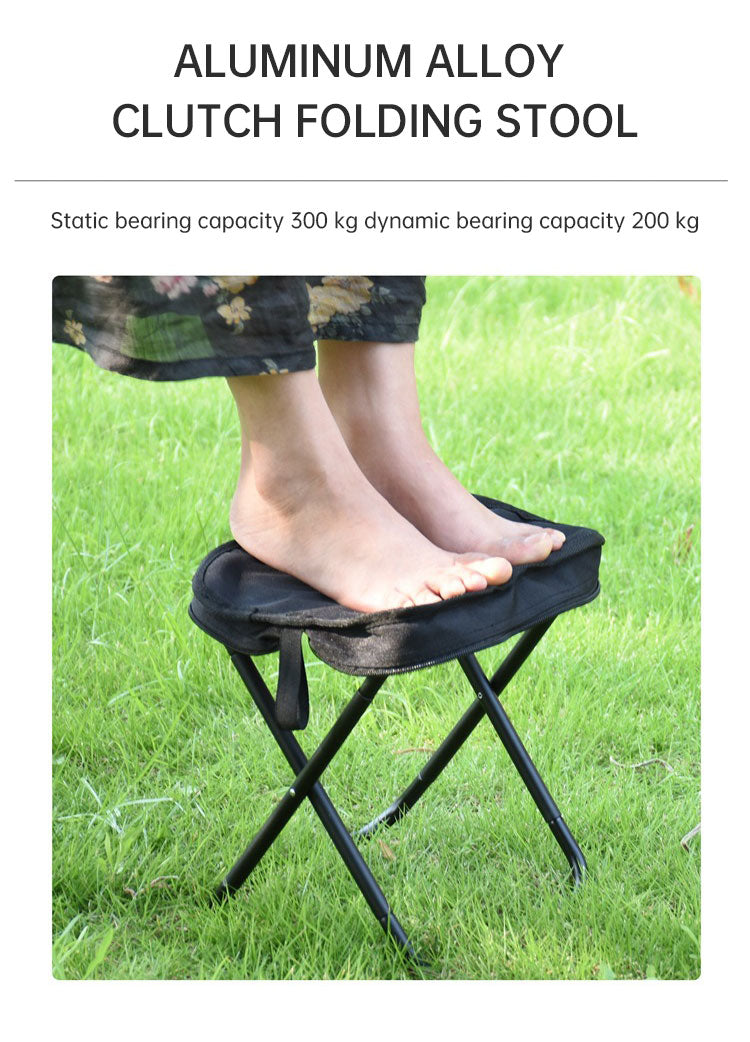 Aluminum alloy outdoor folding stool portable simple camping handbag stool folding seat camping fishing Mazar stool