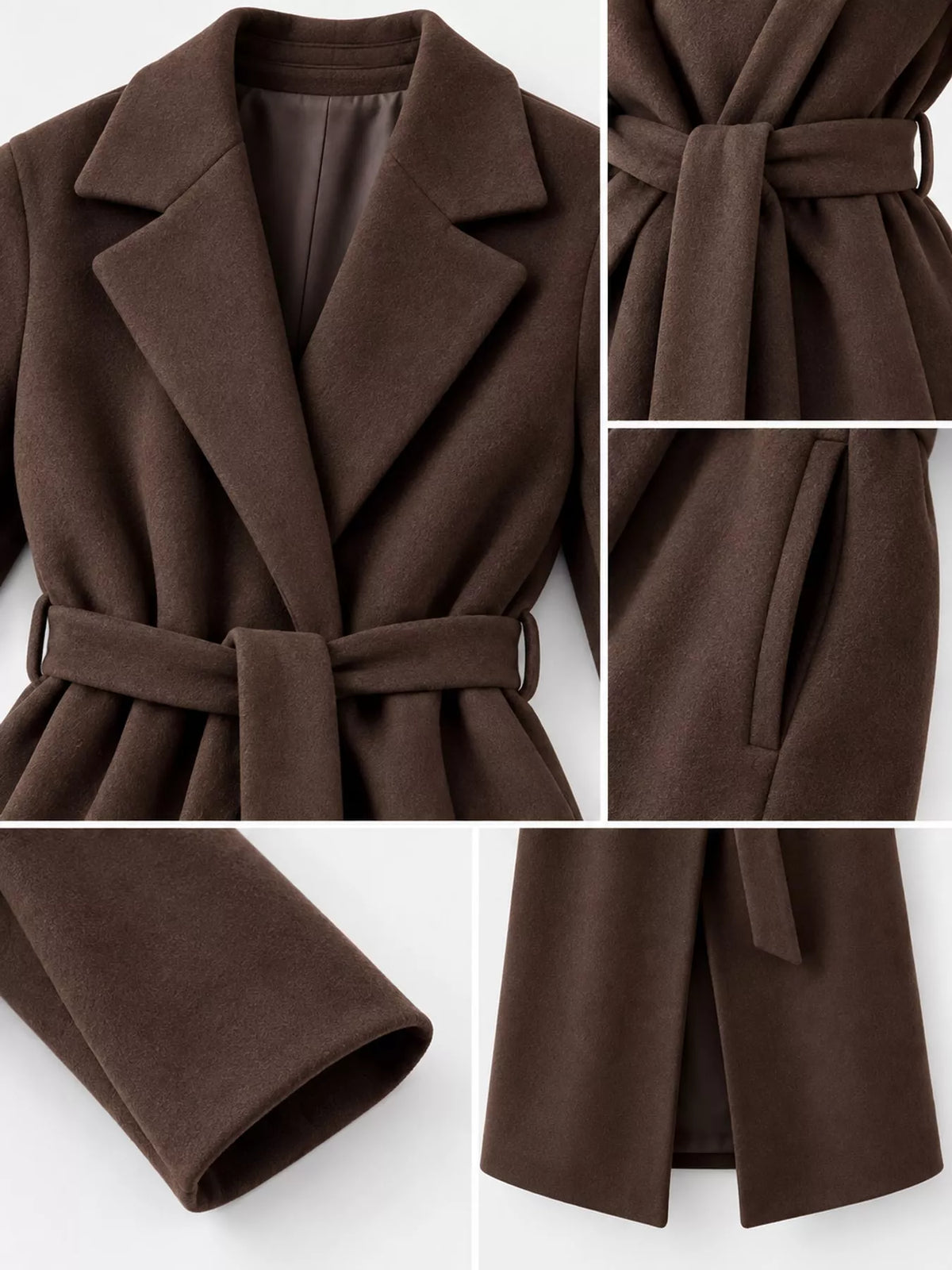 Belted lapel coat