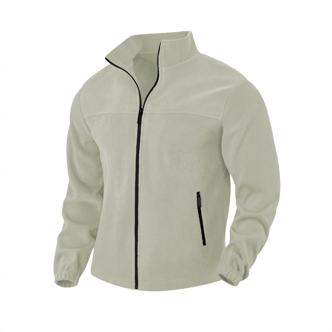 Outdoor zipper stand up collar jacket top