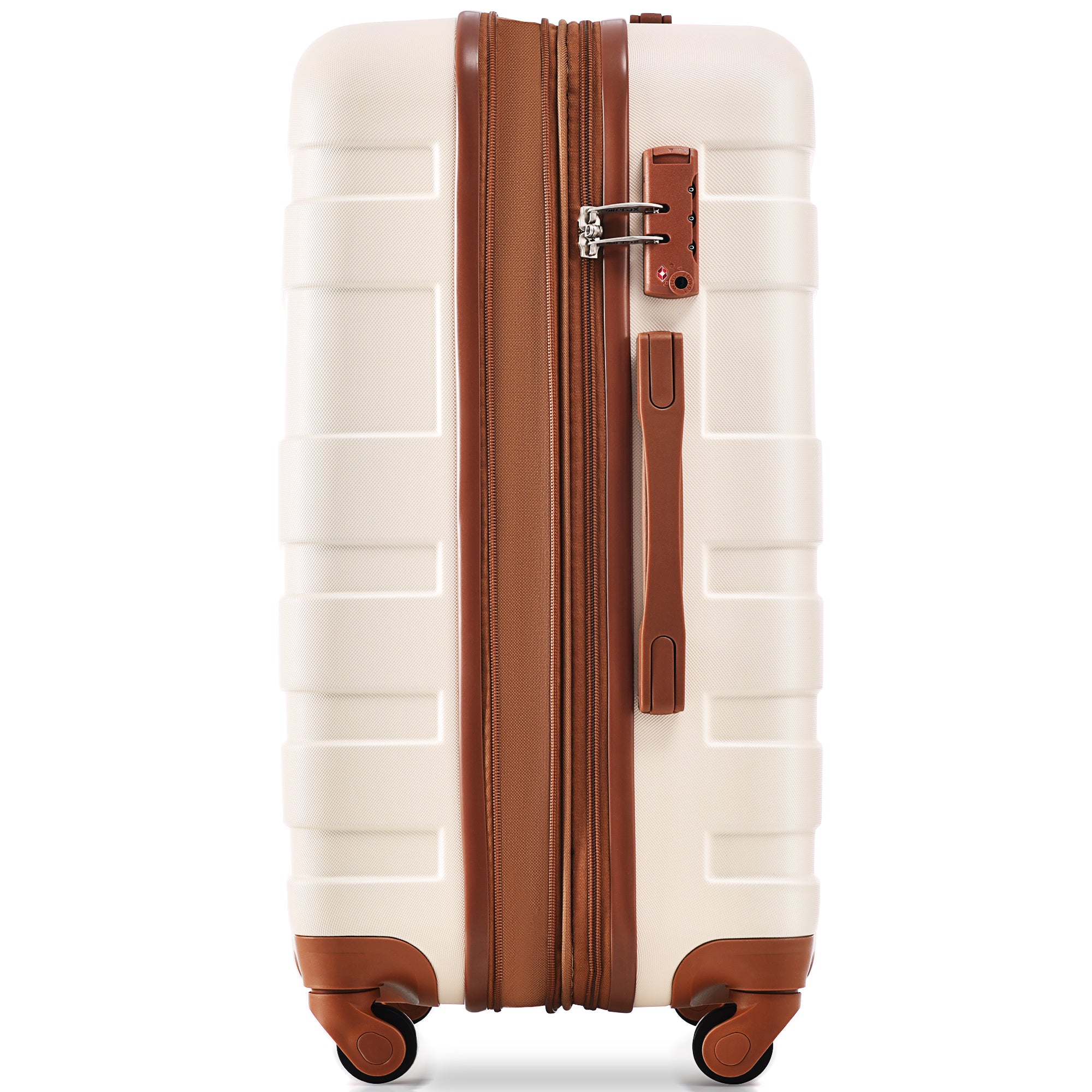 Luggage Sets 4 Piece  ivory and brown