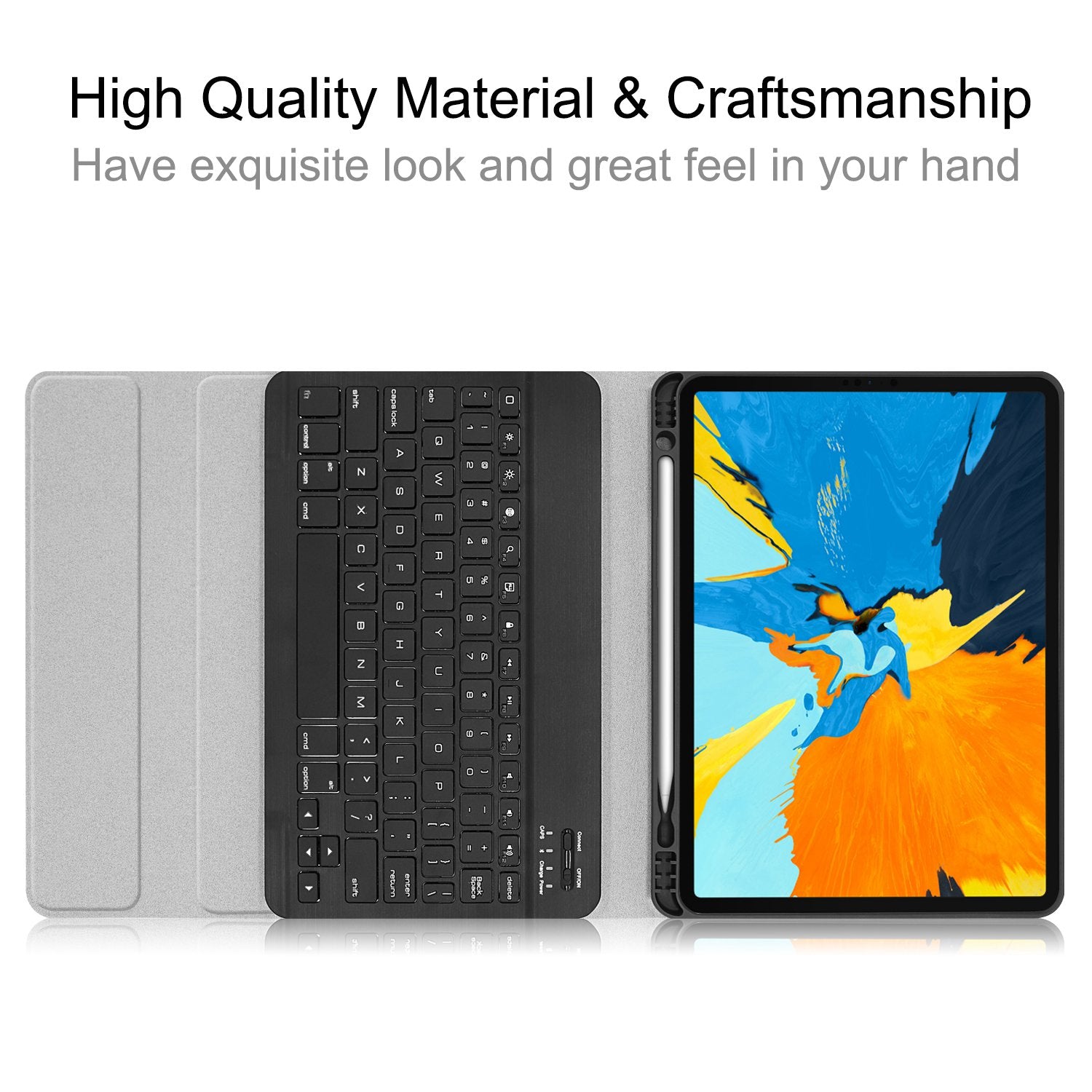 For Apple Ipad Air1/2 Ipad Pro 9.7/Ipad 9.7(2017/2018)Smart Sleep Tablet Bluetooth Keyboard Case