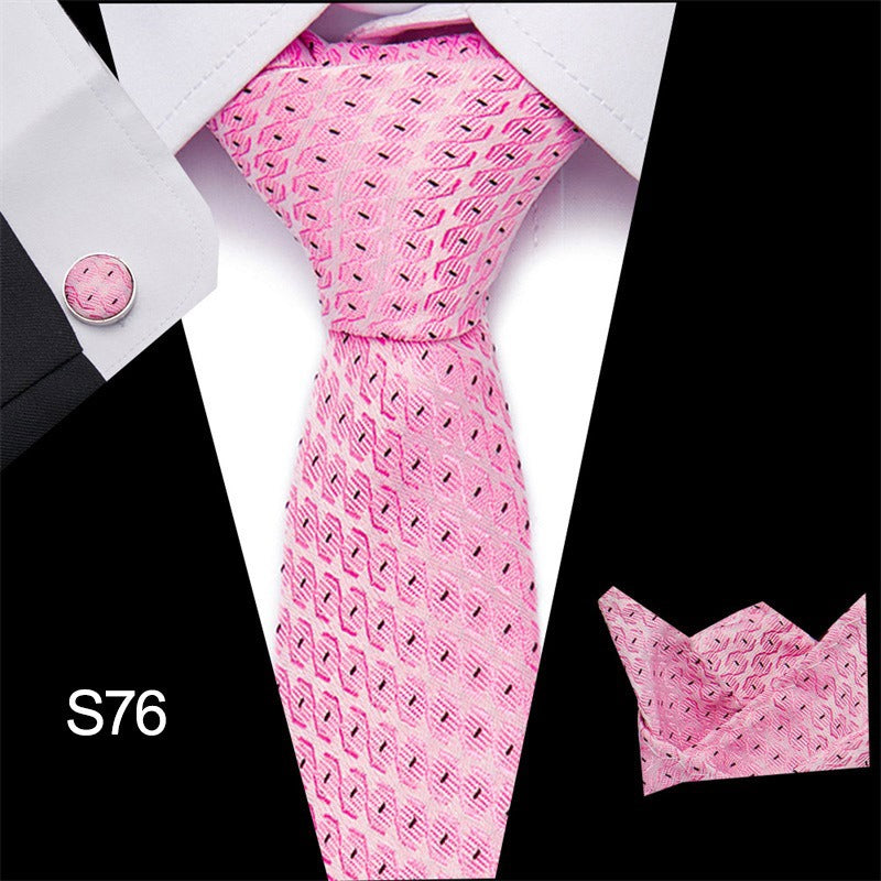 Men's tie three piece set cashew flower series fashion tie