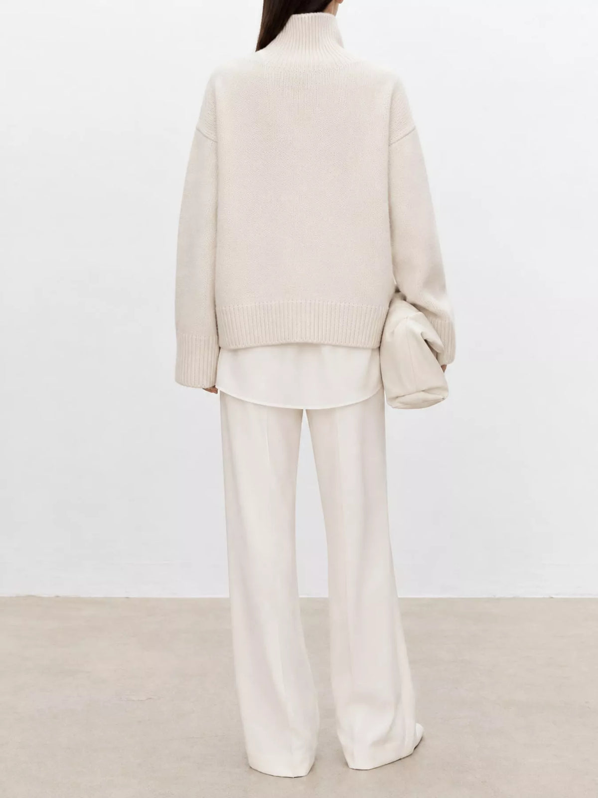 Oversized Turtleneck Wool Sweater