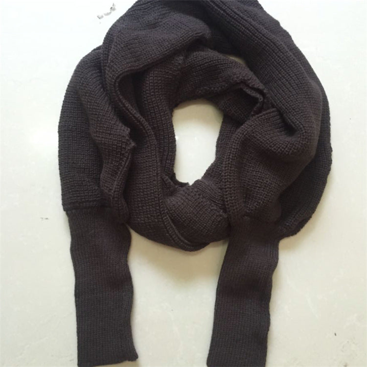 Rib-knit wrap scarf