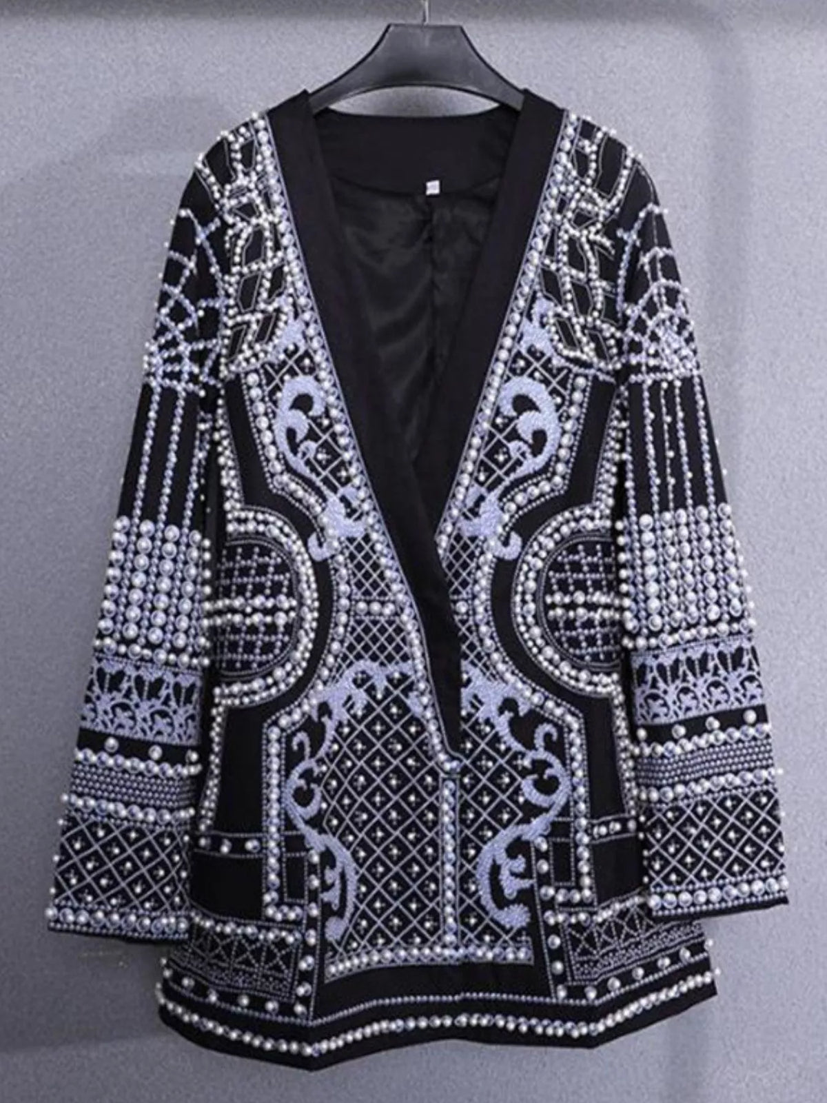 Pearl-button blazer