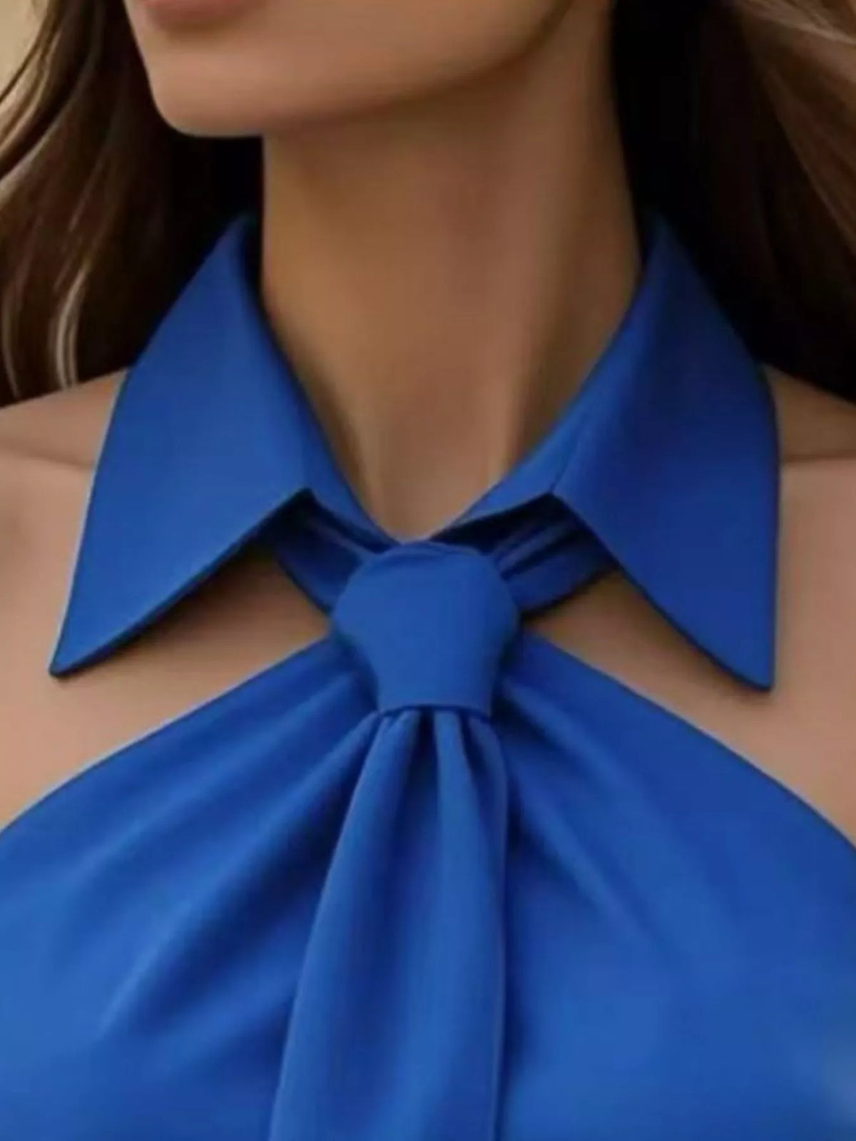 Tie-collar halter top