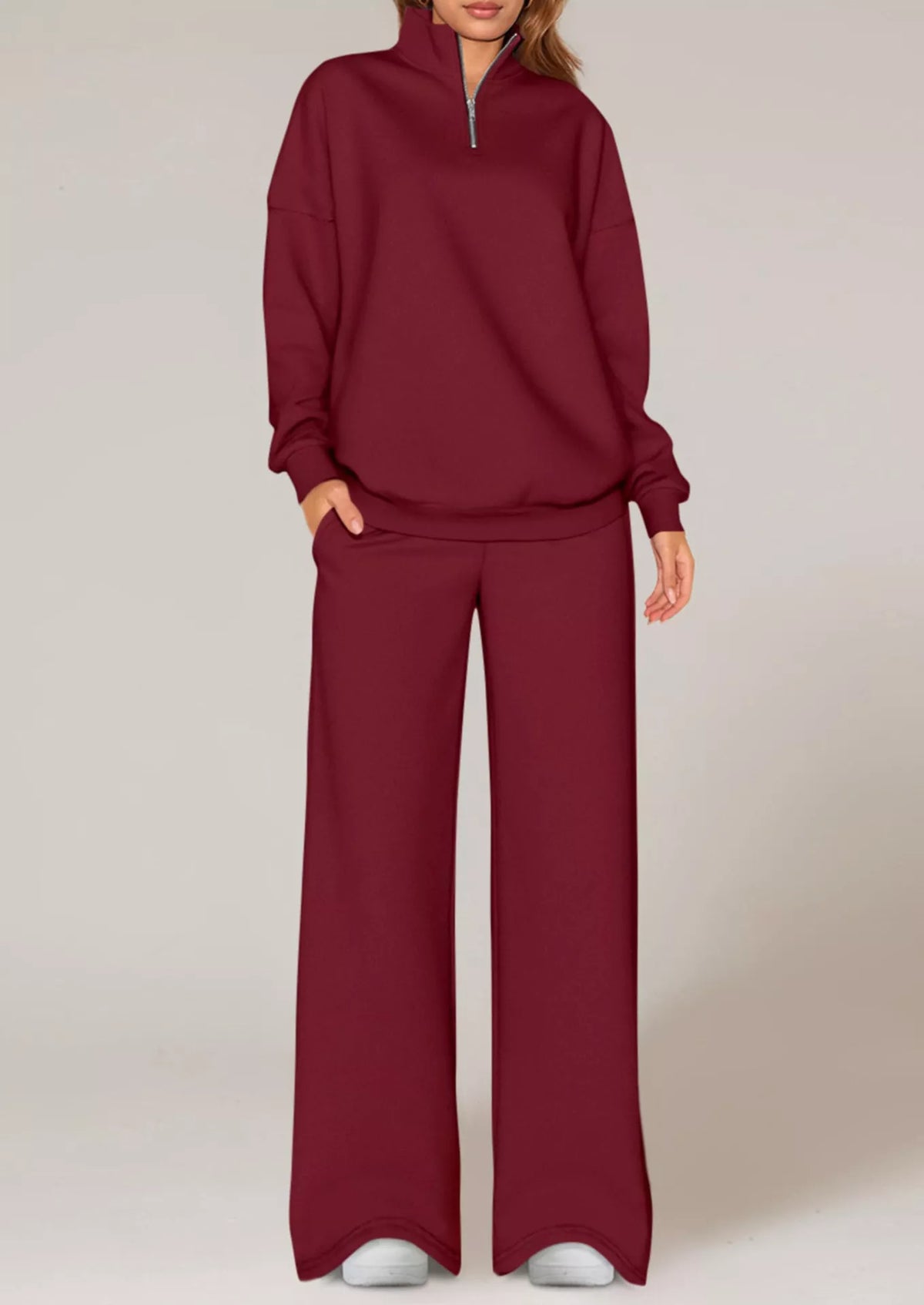 Half-zip sweatshirt set