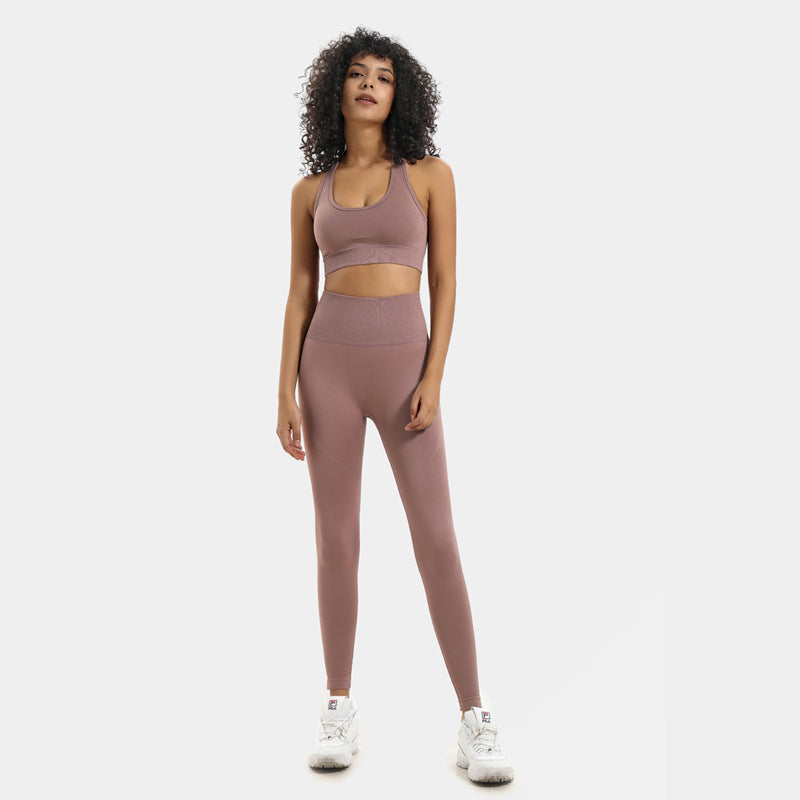 Seamless knit workout set
