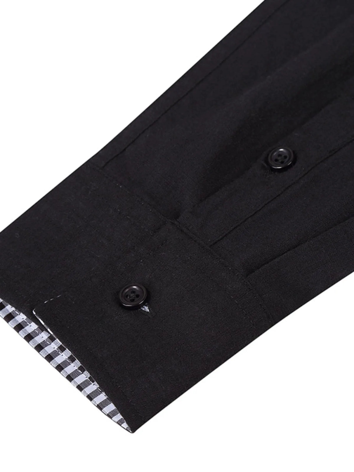 Button-down shirt with gingham contrast