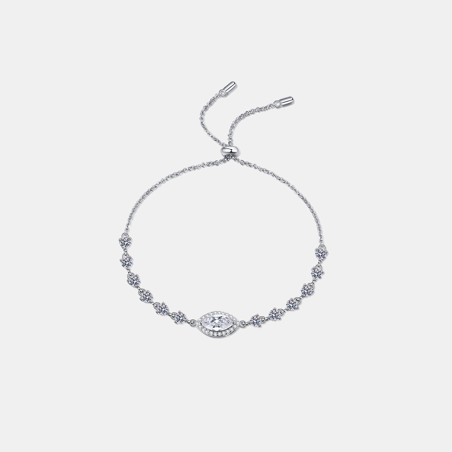 1 Carat Moissanite 925 Sterling Silver Bracelet - Masidas Stores