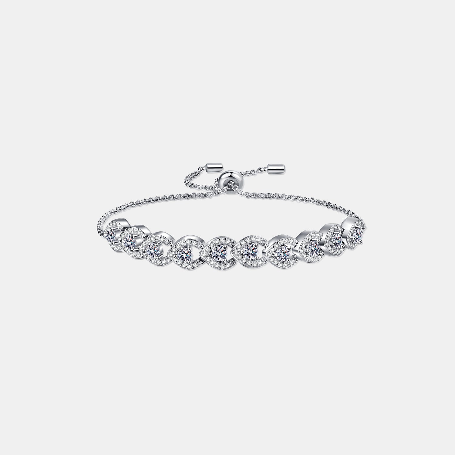 1 Carat Moissanite 925 Sterling Silver Bracelet - Masidas Stores