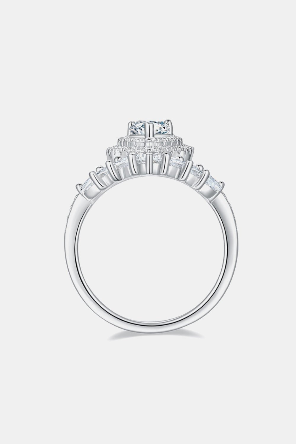 1 Carat Moissanite 925 Sterling Silver Crown Ring - Masidas Stores