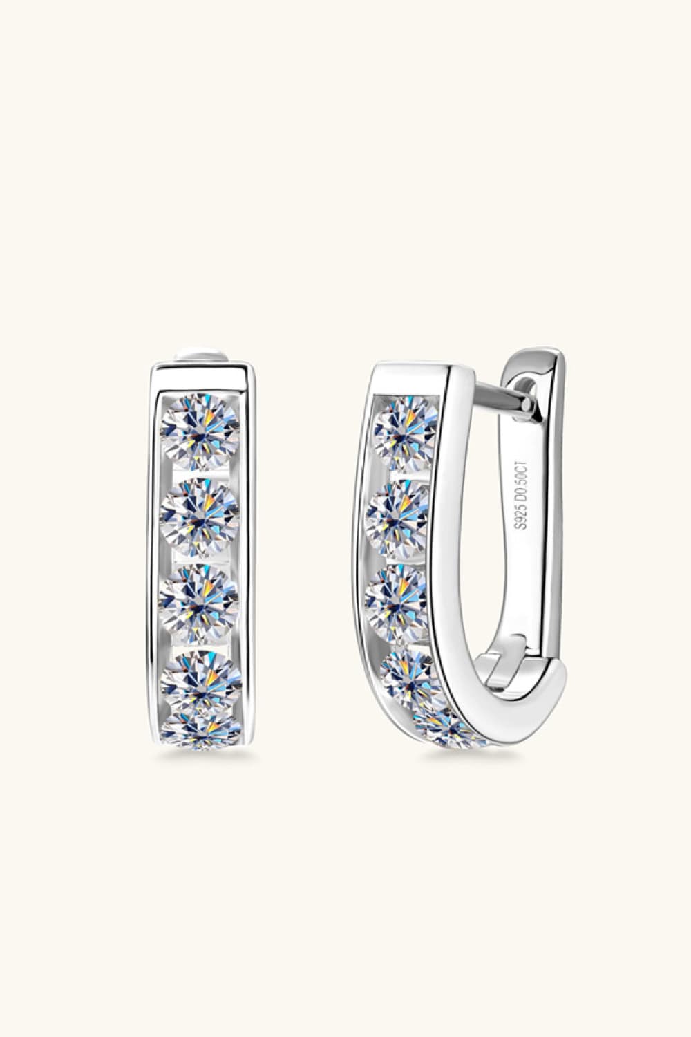 1 Carat Moissanite 925 Sterling Silver Earrings - Masidas Stores