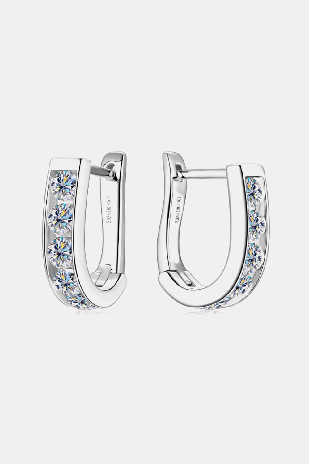 1 Carat Moissanite 925 Sterling Silver Earrings - Masidas Stores