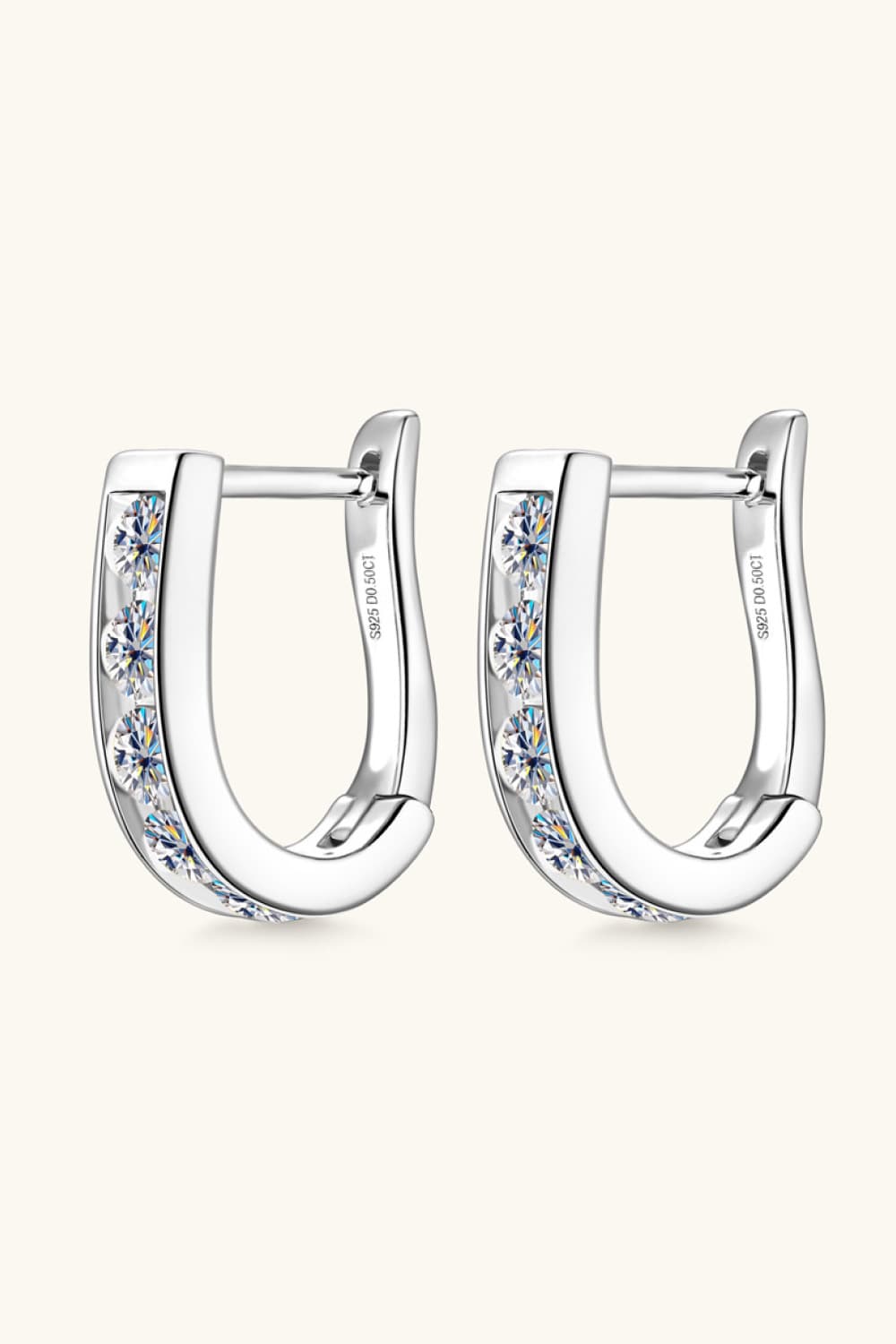 1 Carat Moissanite 925 Sterling Silver Earrings - Masidas Stores